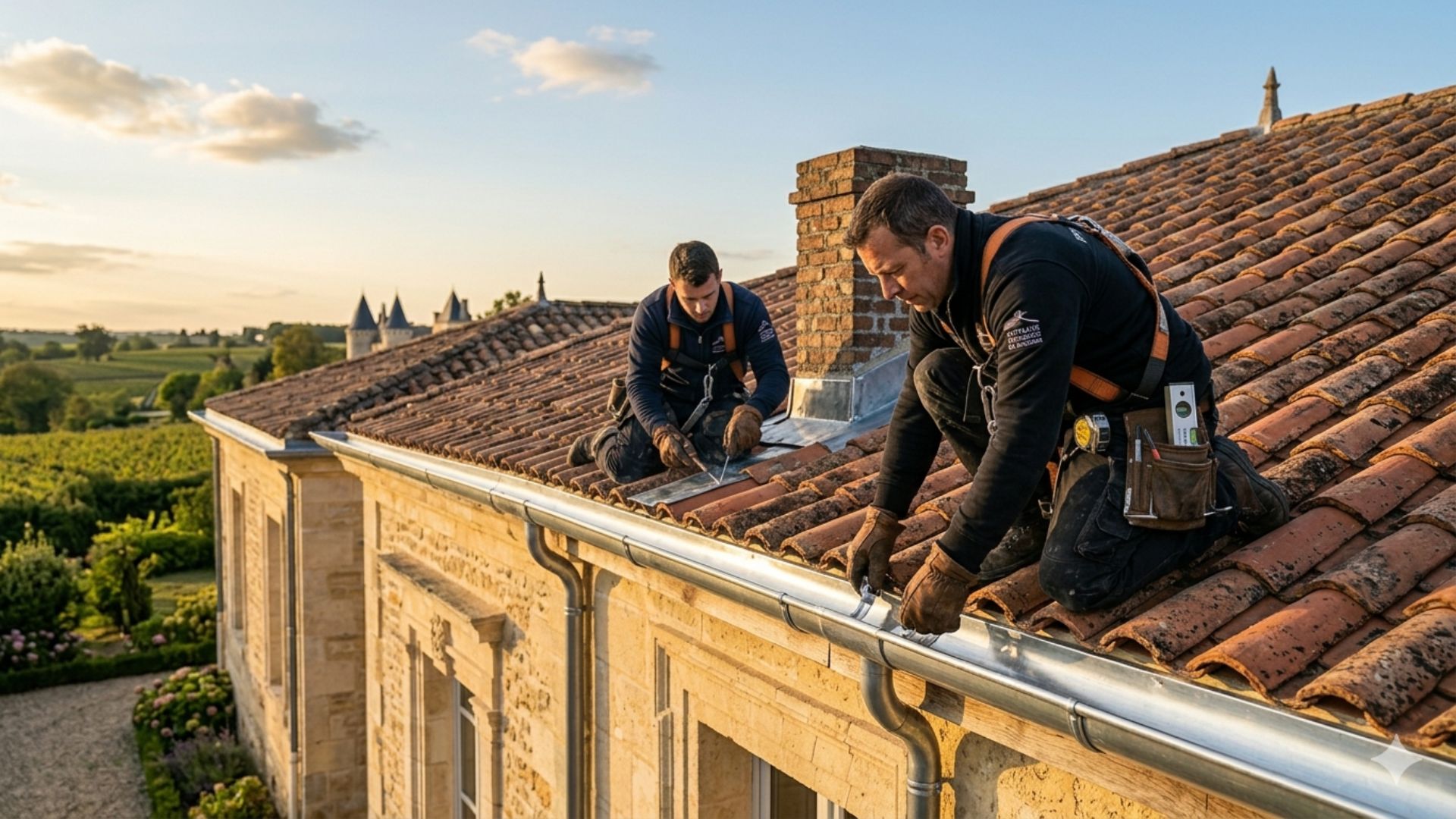 Pose de Gouttière en Zinc en Gironde